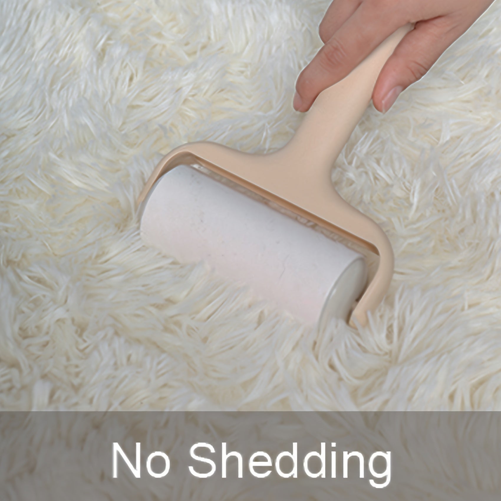 1pc, Nordic Style Solid Color High-Density Long Plush Mat