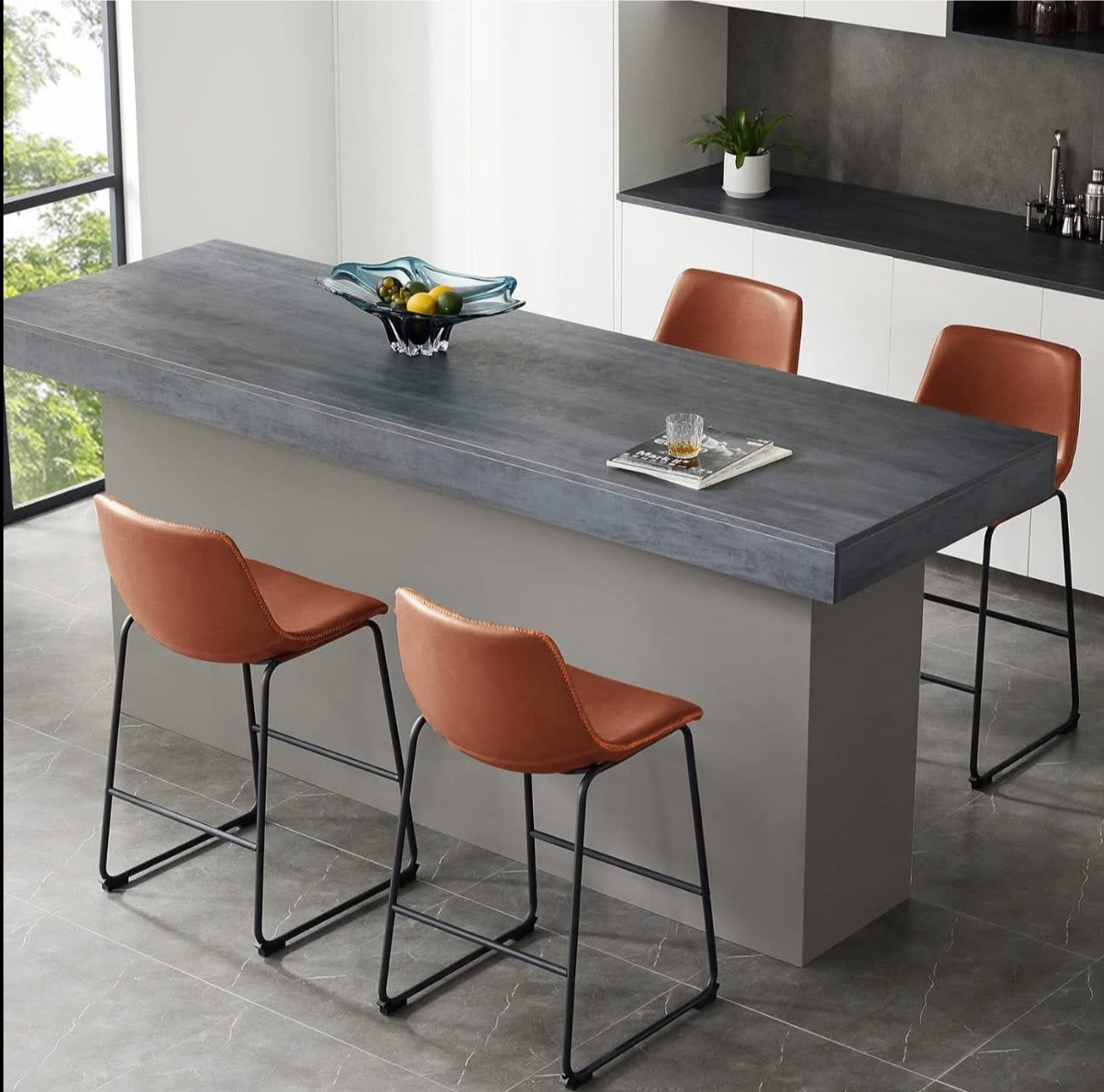 Sweetcrispy Counter Height Bar Stools Set of 4