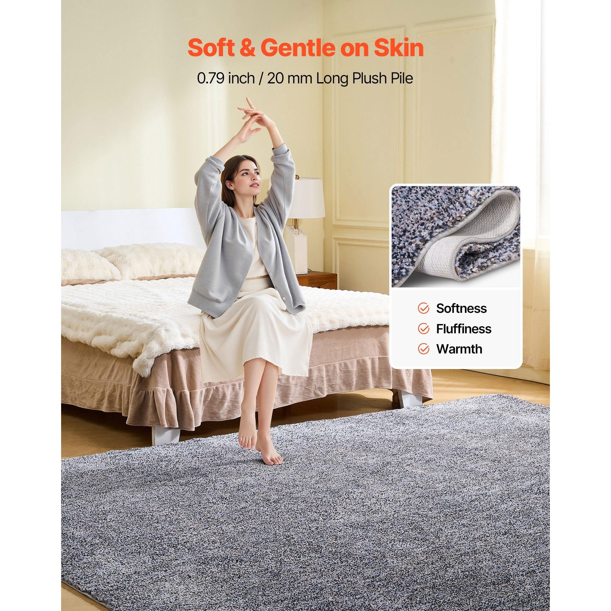 VEVOR Indoor Plush Area Rugs