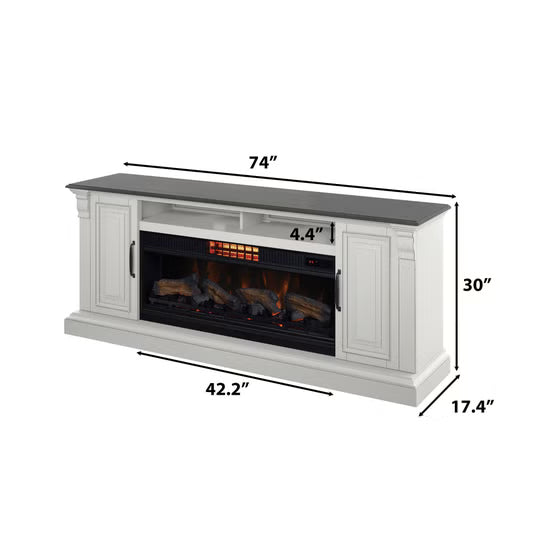 Tresanti Eloise Console with ClassicFlame CoolGlow 2-in-1 Electric Fireplace and Fan