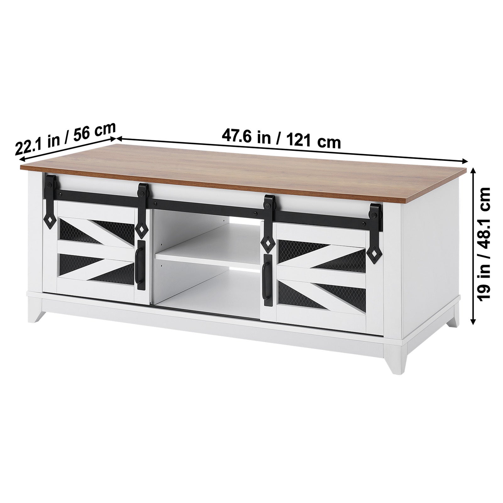 VEVOR 48" Farmhouse Coffee Table