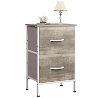 Whitmor 2-Drawer Fabric Nightstand – Small Storage Organizer