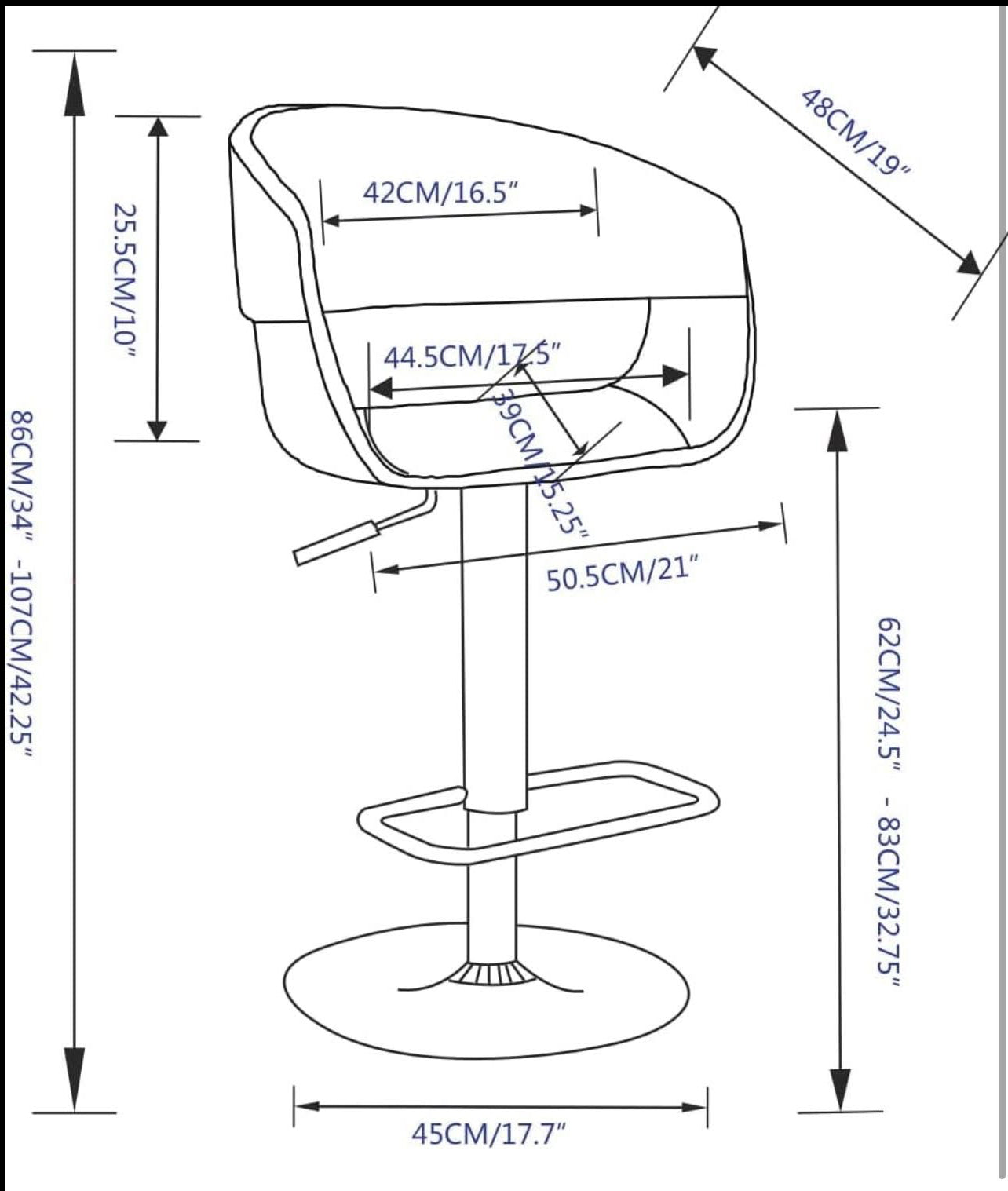 SIMPLIHOME Lowell Adjustable Swivel Bar Stool