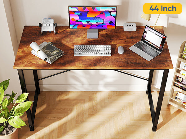 DUMOS 32'' Small Office Desk – Brown Wood