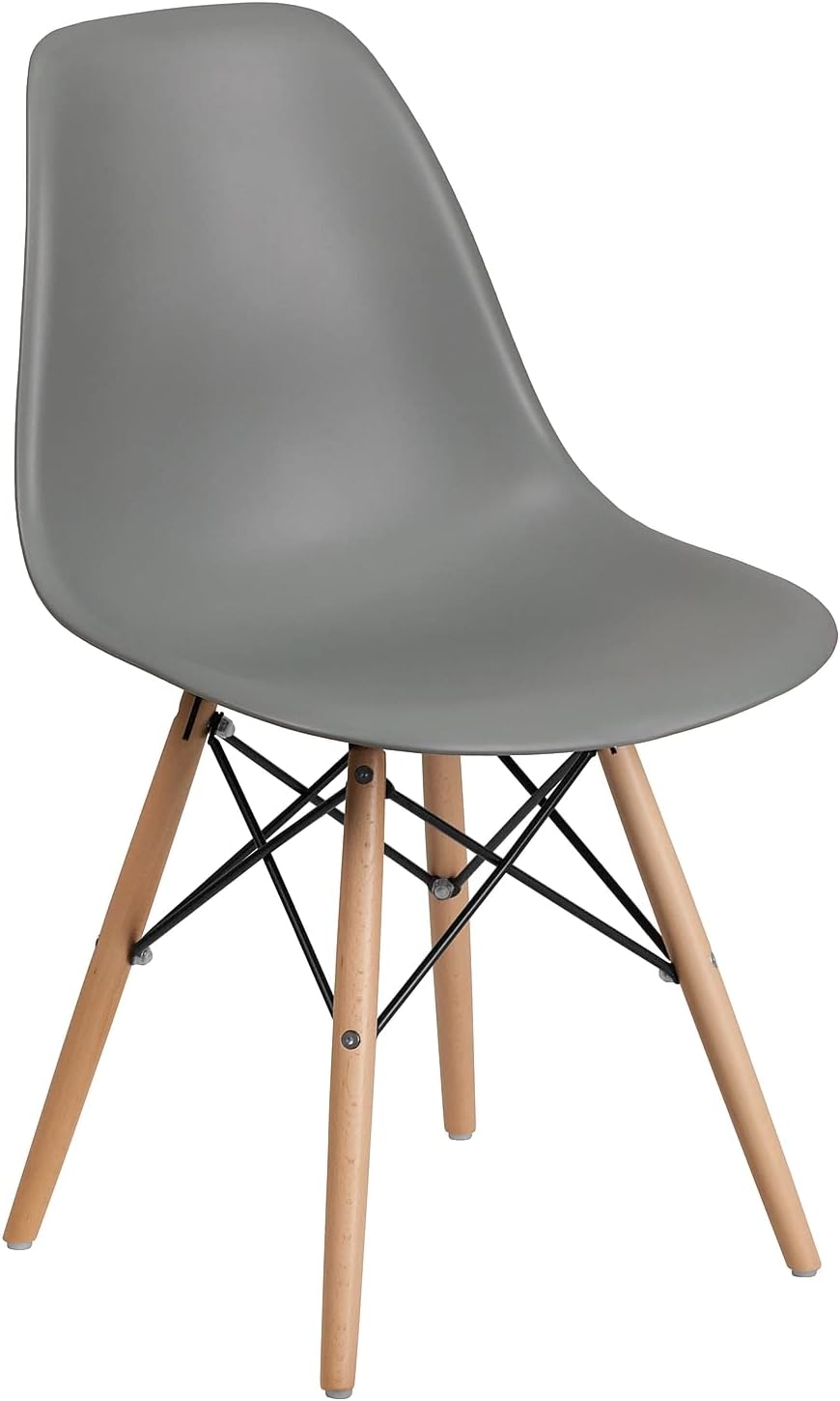 lash Furniture 2 Pack Elon Series Moss Gray Plastic Chair