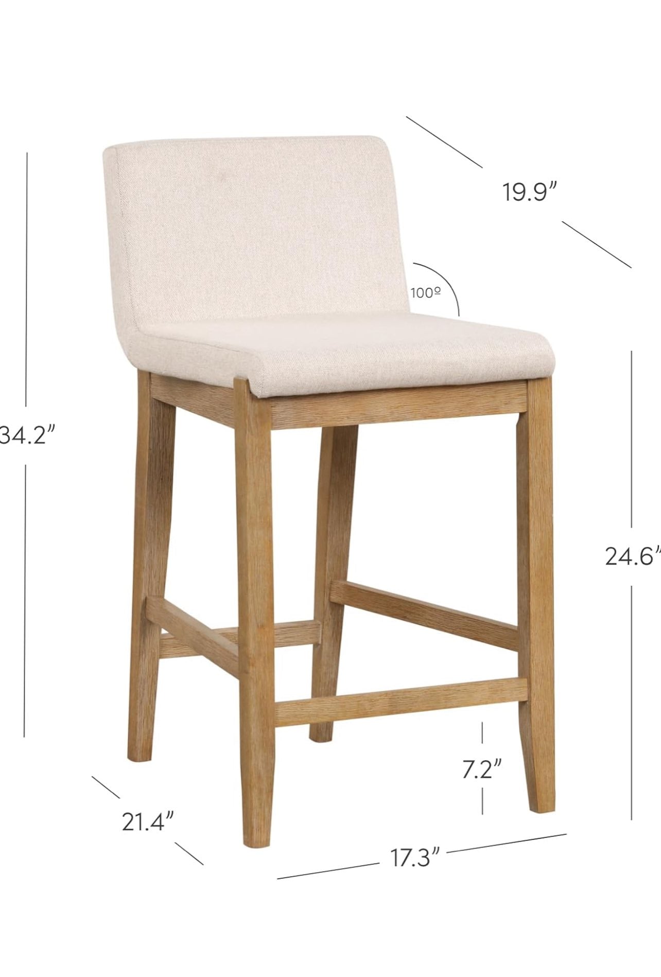 Nathan James Gracie Modern Counter Height Bar Stool