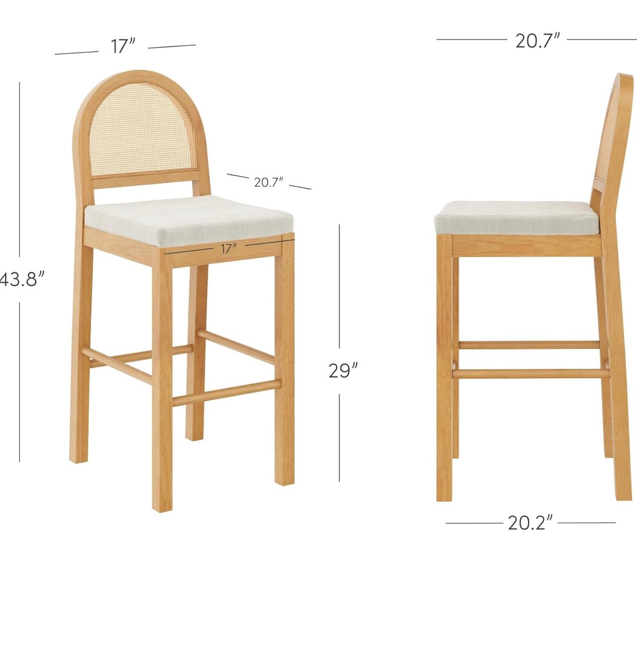 Nathan James Wooden Bar Stool