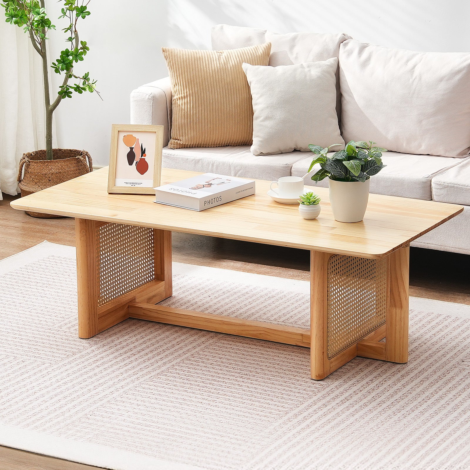 VEVOR Rattan Coffee Table