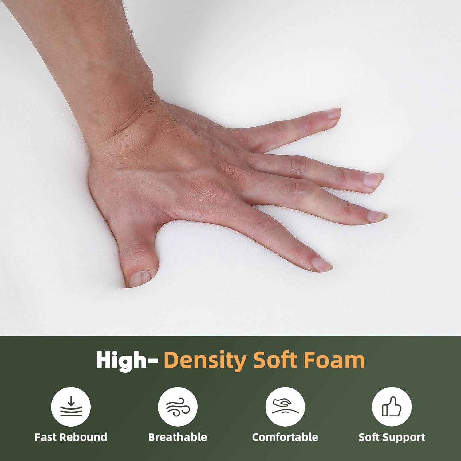 Ergonomic Lash Bed Foam Topper High Density Foam Massage Table Pad