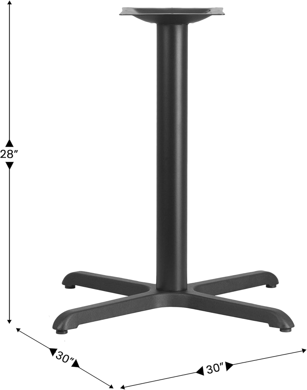 Flash Furniture Black 30x30 Table HT X-Base chair