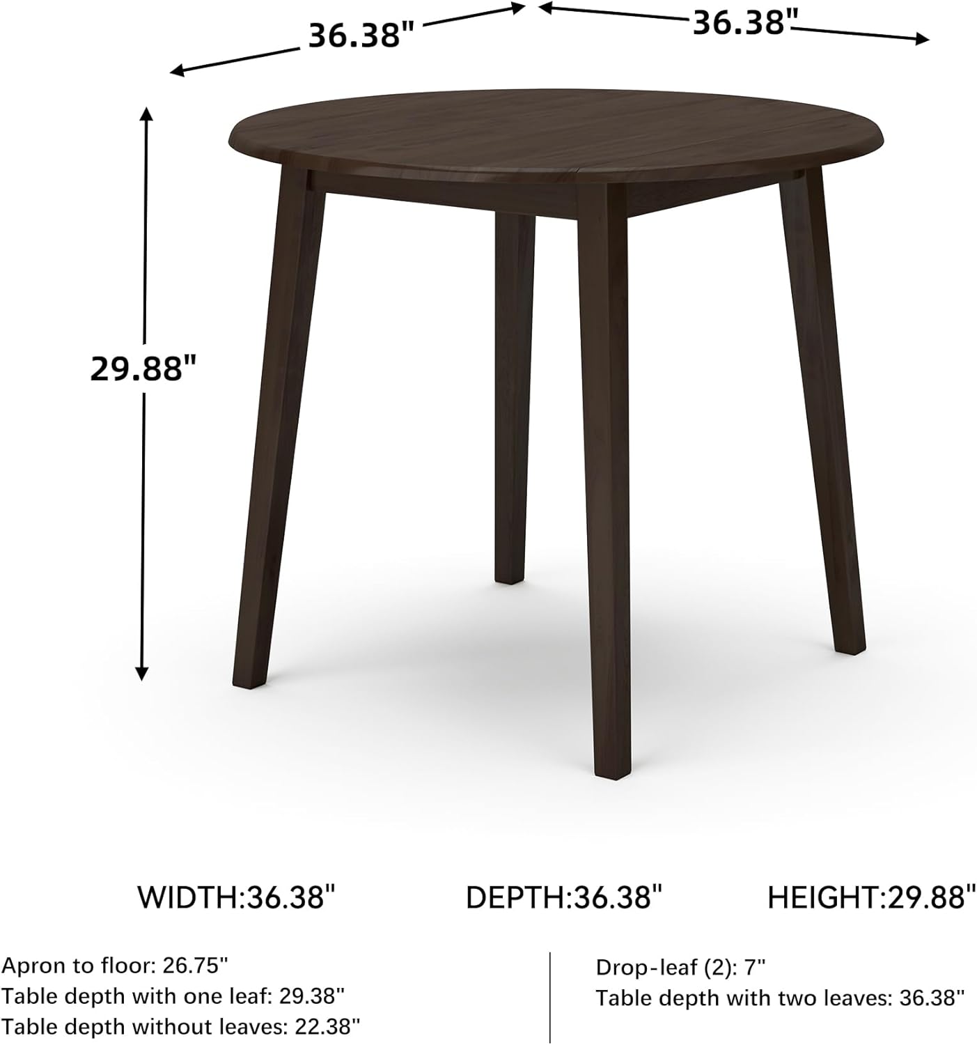 Ashley Hammis Round Dining Room Drop Leaf Table