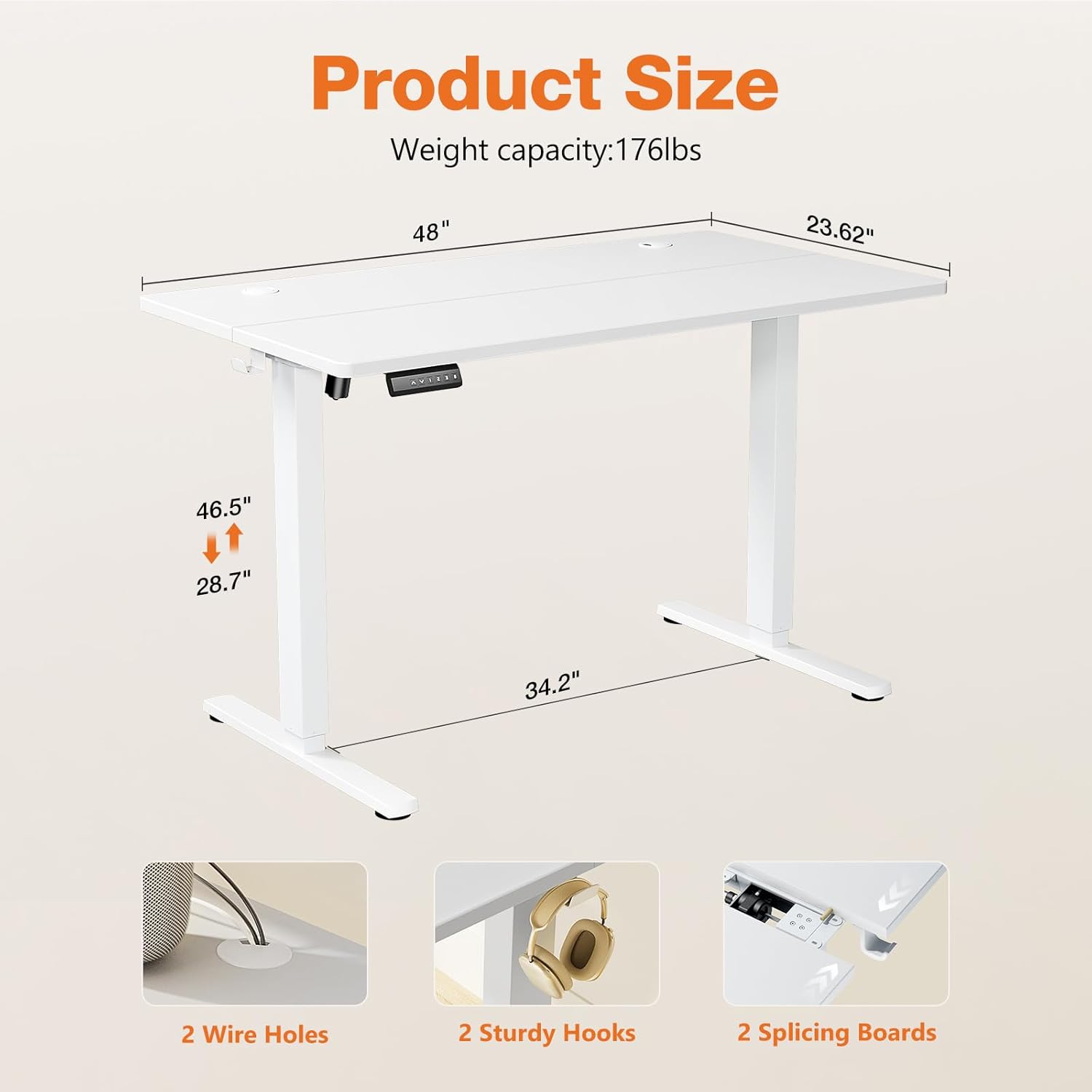 48inch Sweetcrispy Standing Desk Adjustable Height