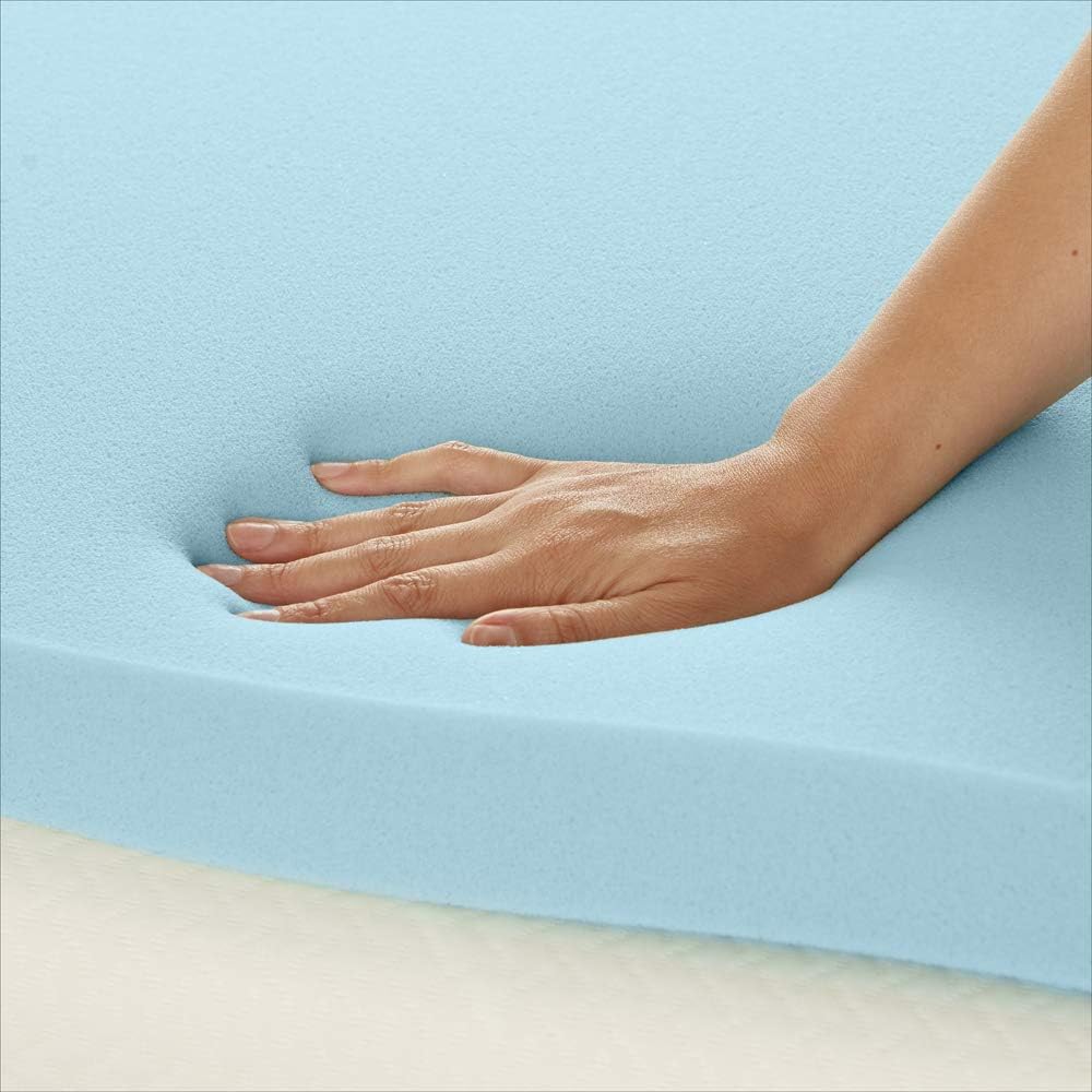Amazon Basics Queen Size Cooling Gel-Infused Memory Foam Mattress Topper