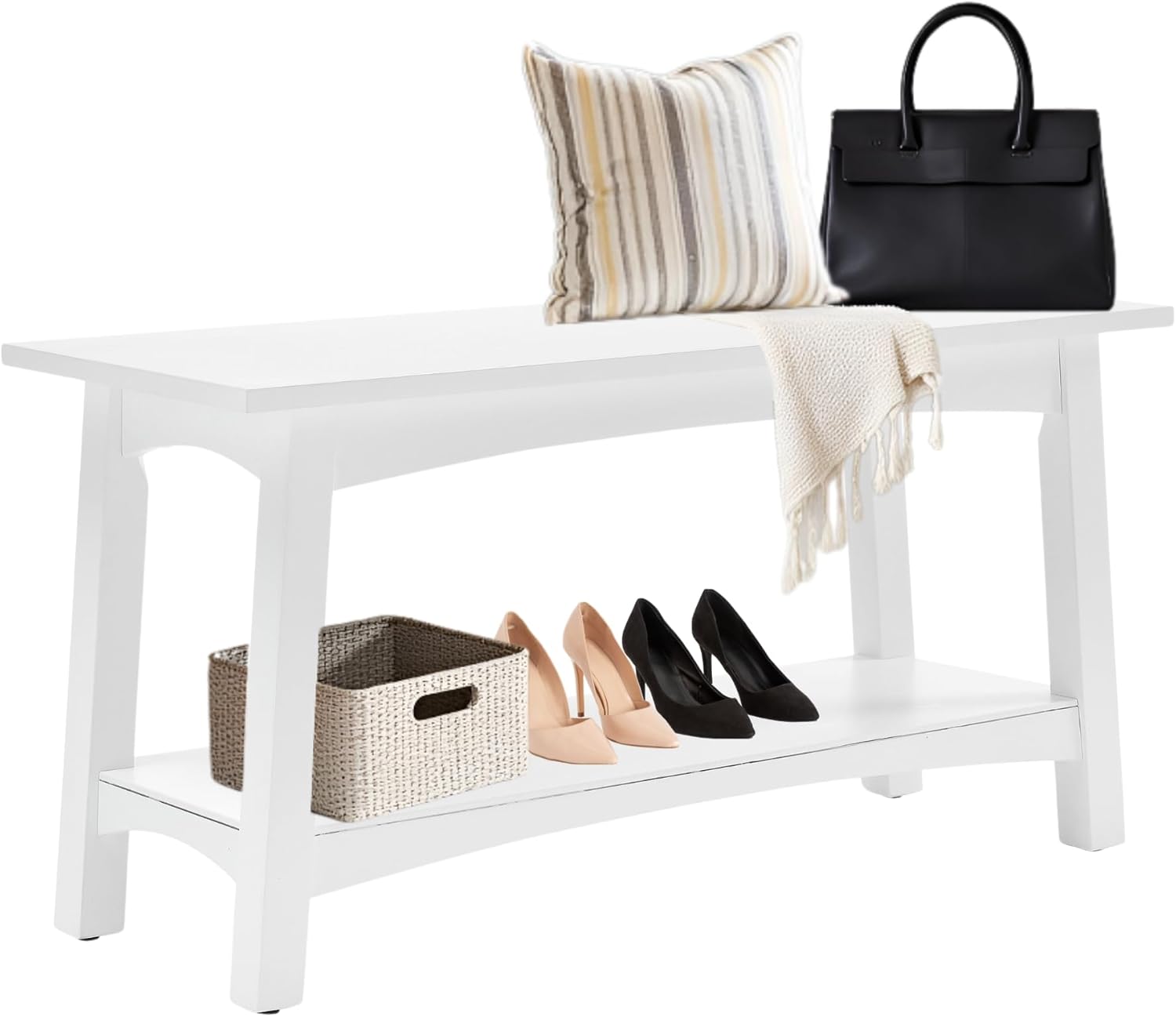 Alaterre Furniture Craftsbury 36" W Wood Entryway Bench