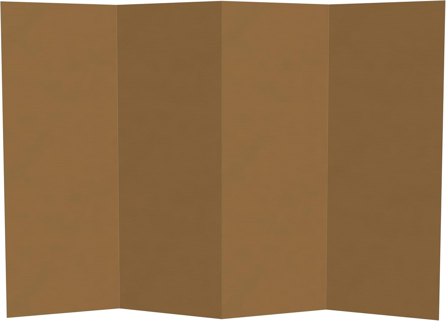 4 ft. Short Brown Temporary Cardboard Folding Screen