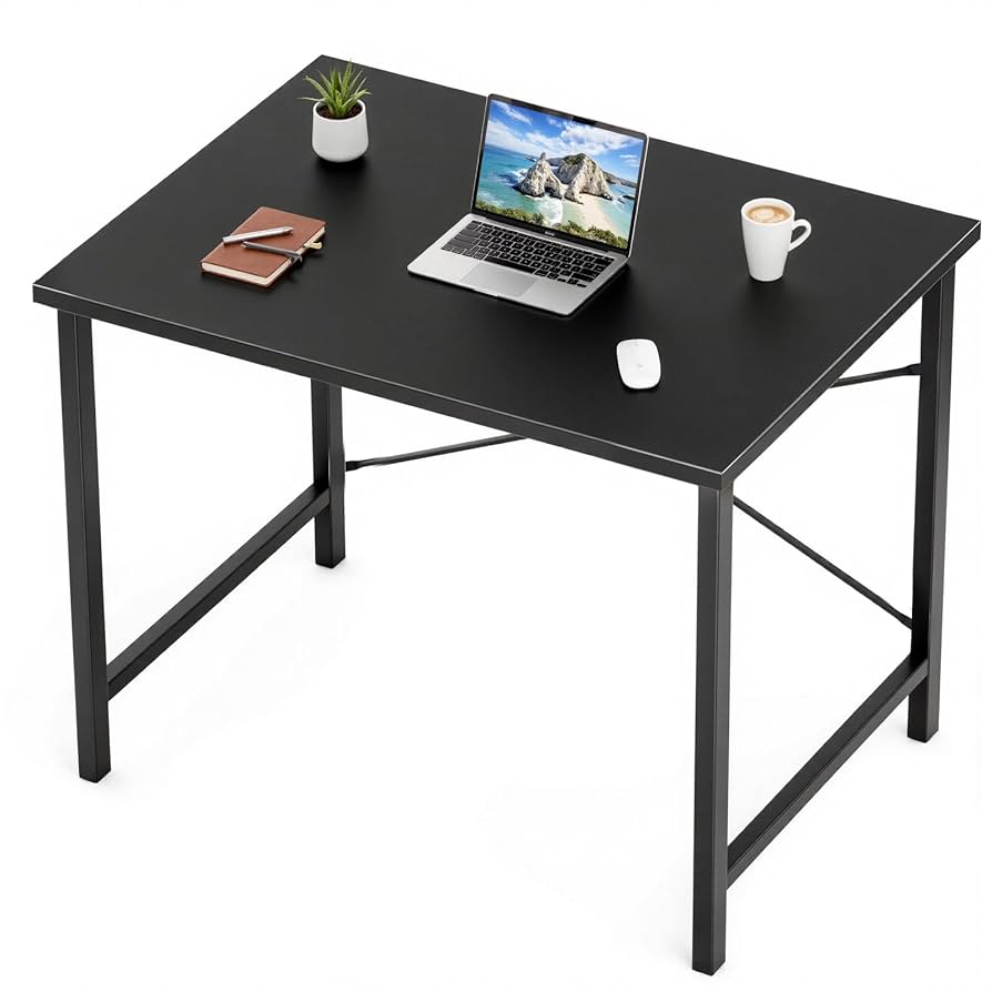 Sweetcrispy 32'' Small Computer Desk – Black Wood