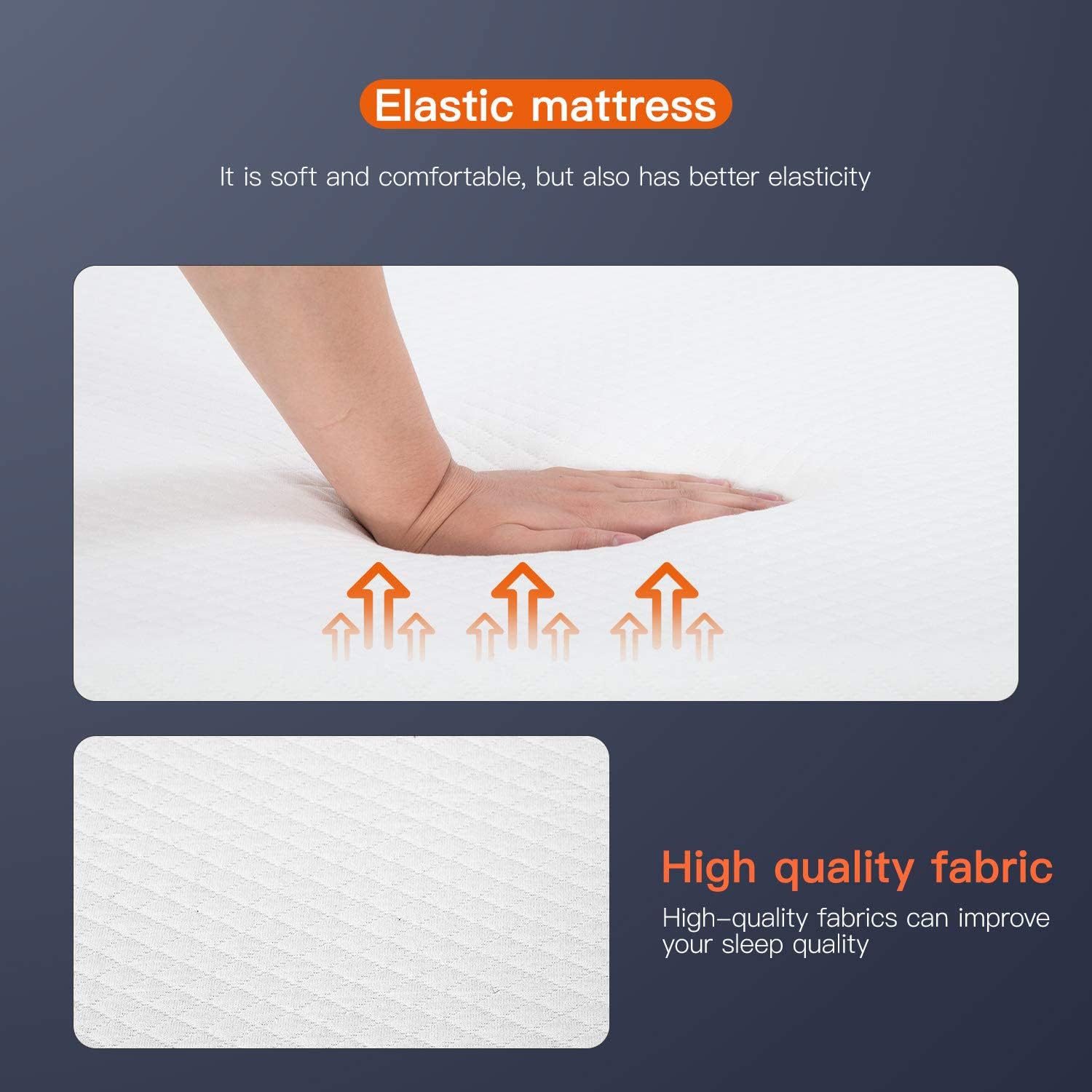 FDW 8 inch Twin Mattress Gel Memory Foam Mattress for Cool Sleep