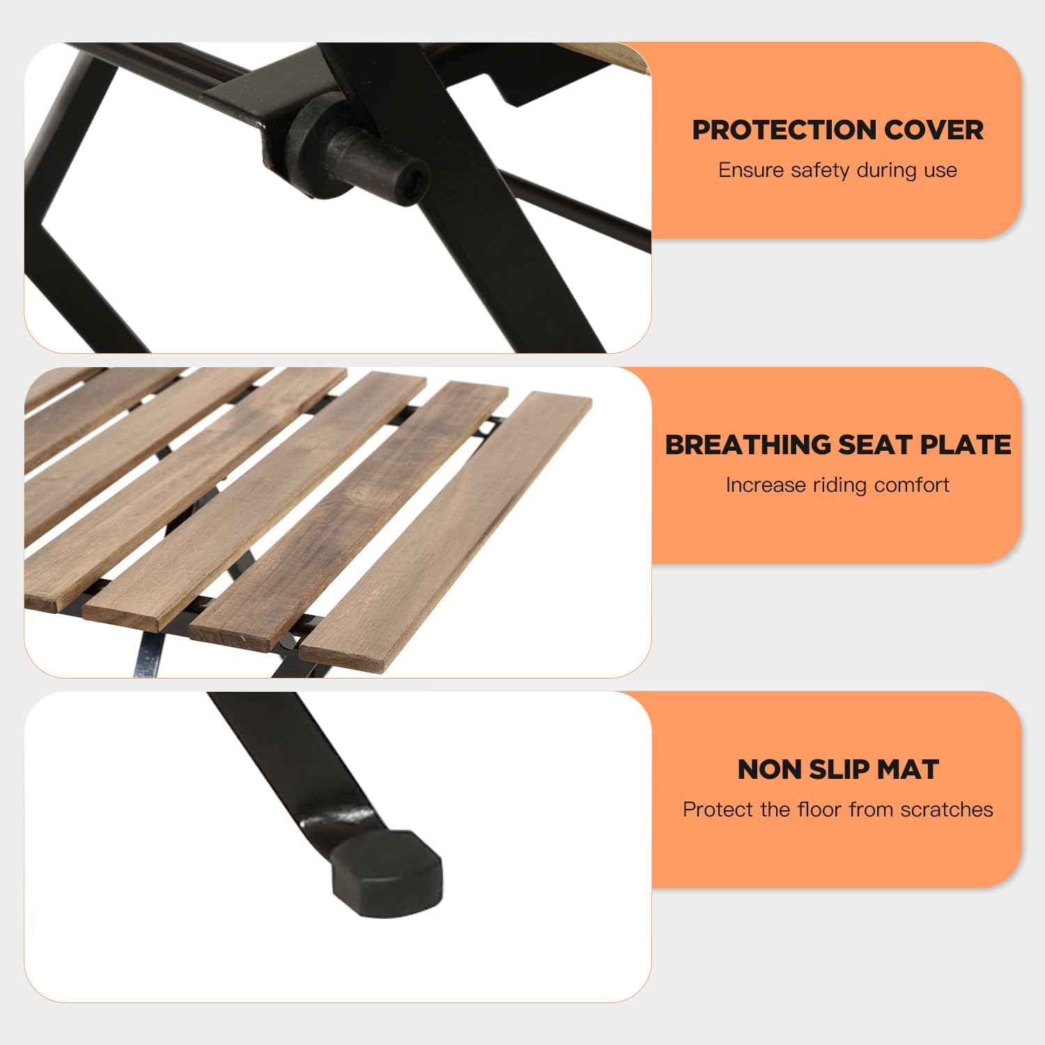 FDW 3 Pieces Folding Patio Furniture Set Bistro Set Portable Conversation Set All Weather