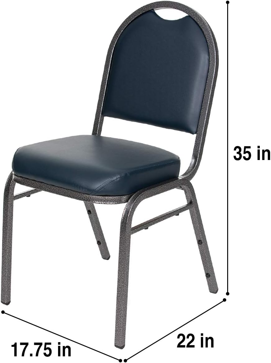 OEF Furnishings (Pack of 2) Premium Vinyl Upholstered Stack Banquet Chair