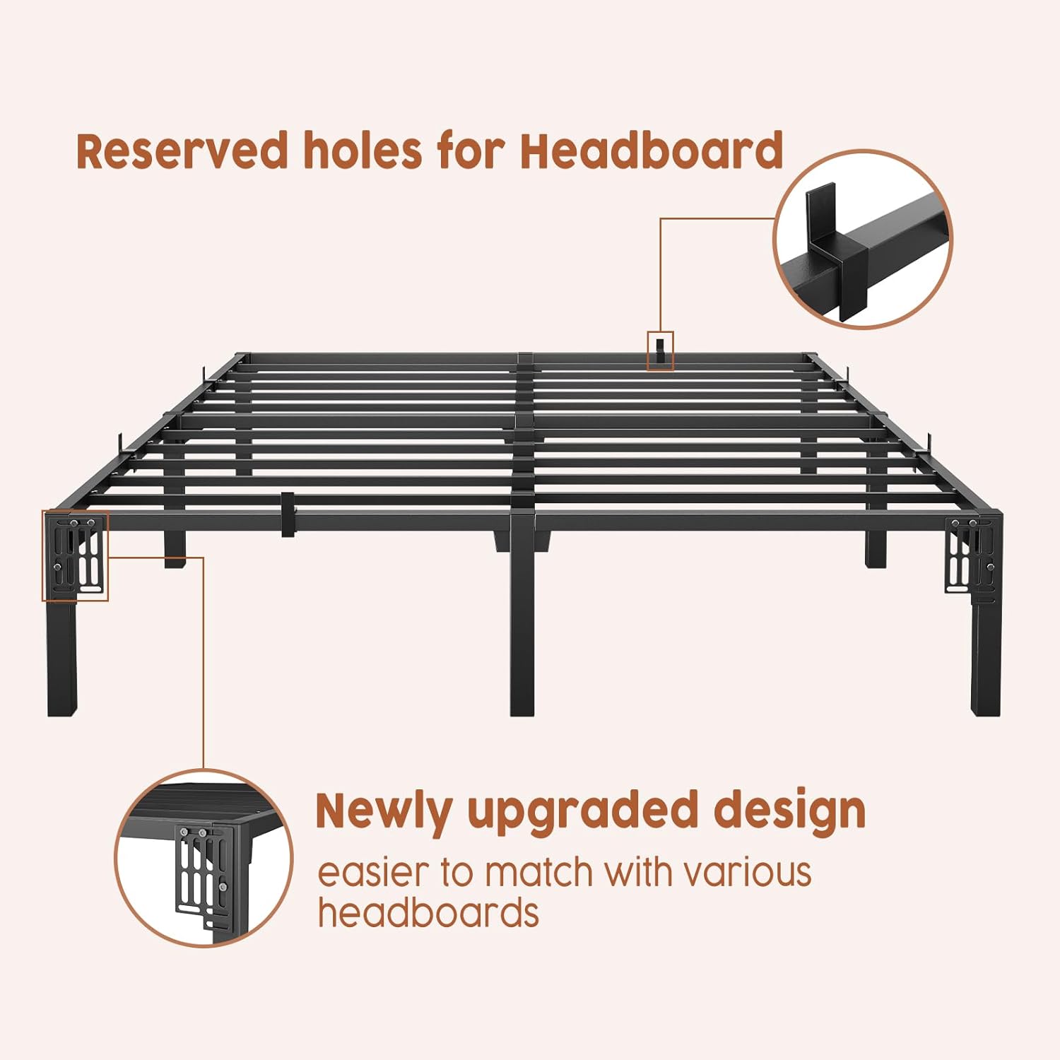 GarveeHome 14 Inch King Bed Frame