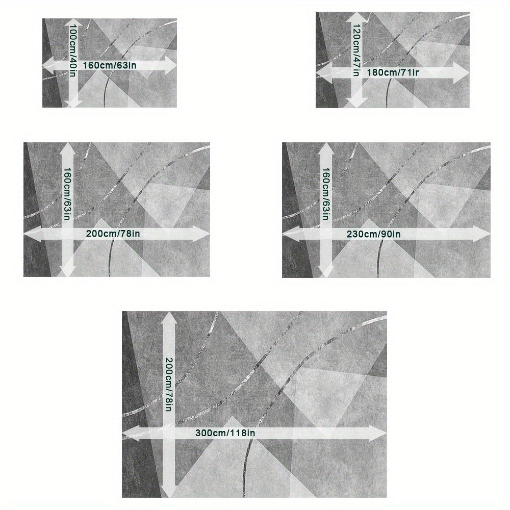 Large Modern Geometric Area Mat
