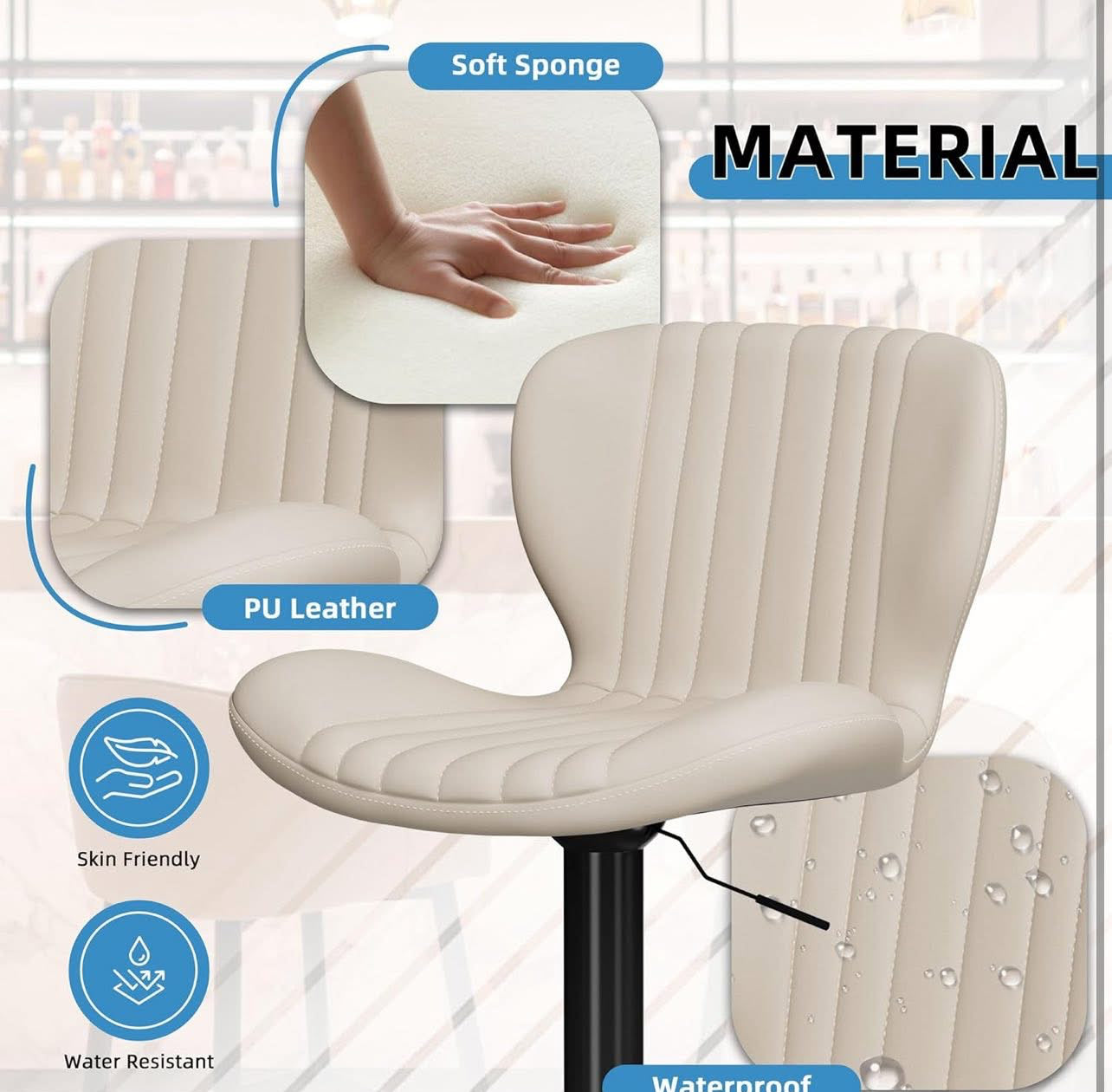 Shintenchi Bar Stools Set of 4