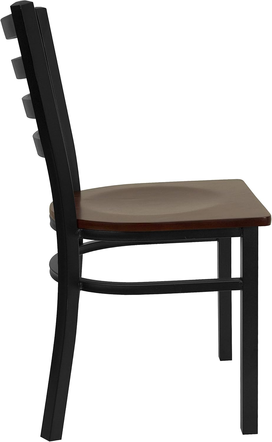 Flash Furniture HERCULES Series Black Ladder Back Metal Restaurant Chair