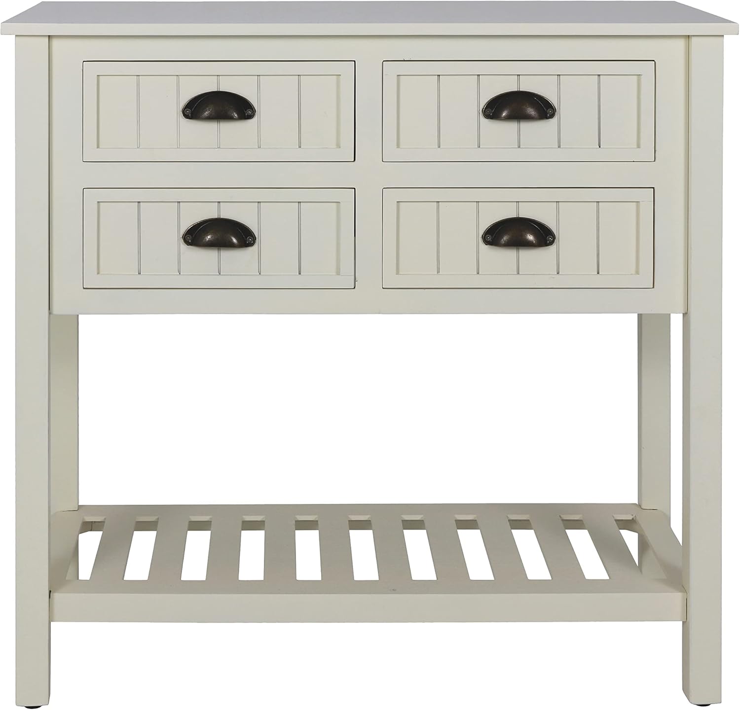 Bailey Bead Board Four-Drawer Wood Console Table