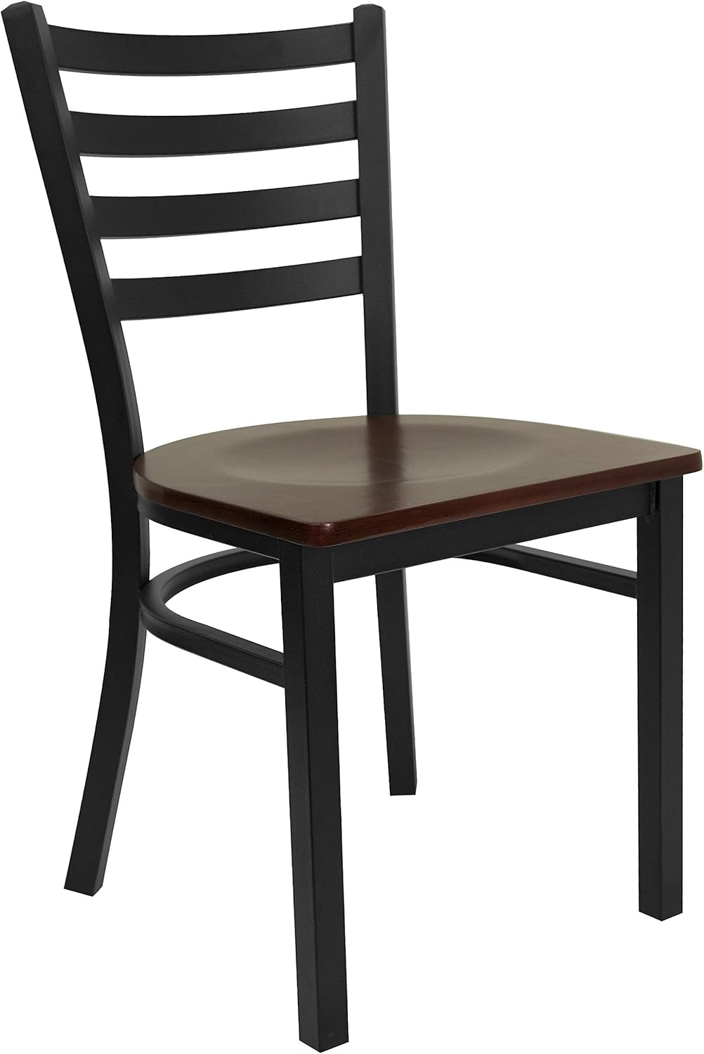 Flash Furniture HERCULES Series Black Ladder Back Metal Restaurant Chair
