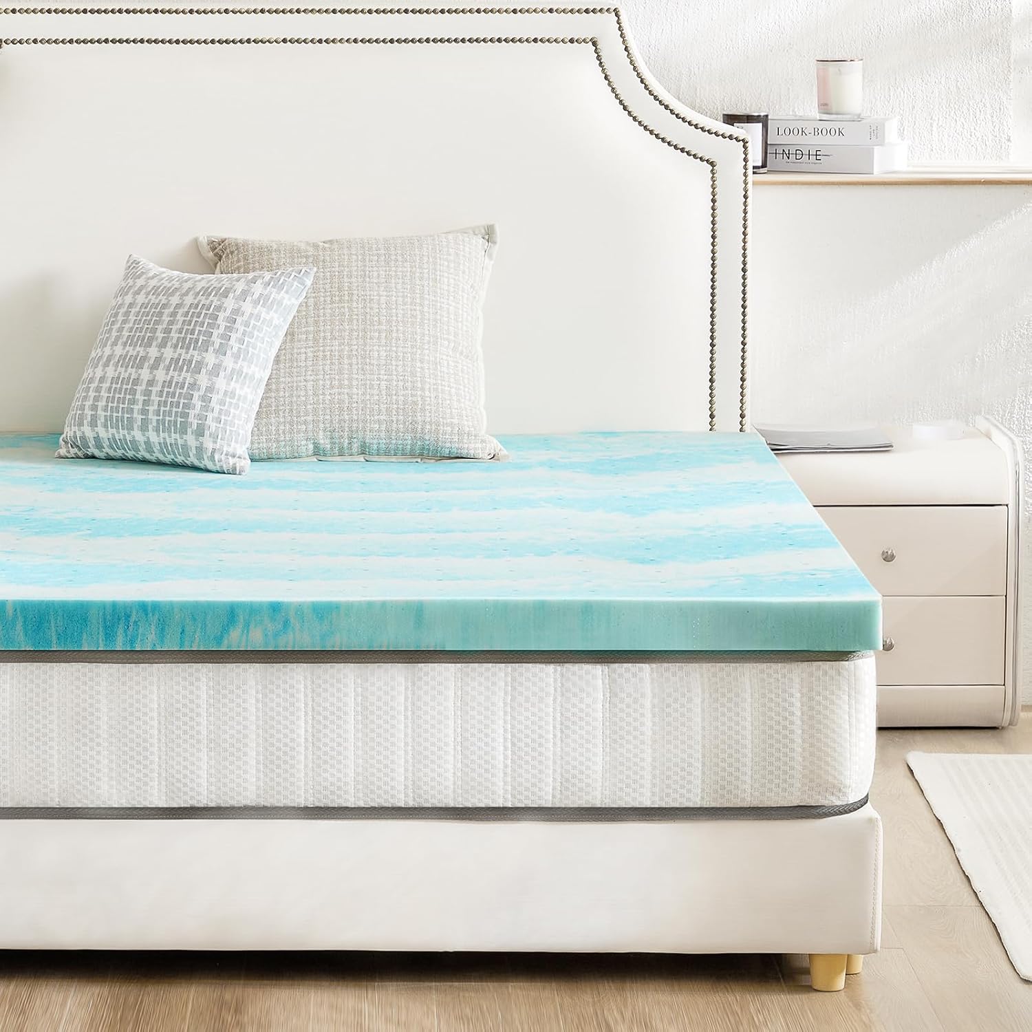 Sweetcrispy Mattress Topper King 3 Inch Thick Memory Foam Gel