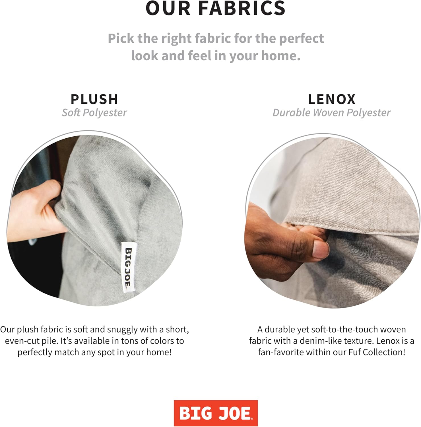 Big Joe Fuf Large Foam Filled Bean Bag Chair