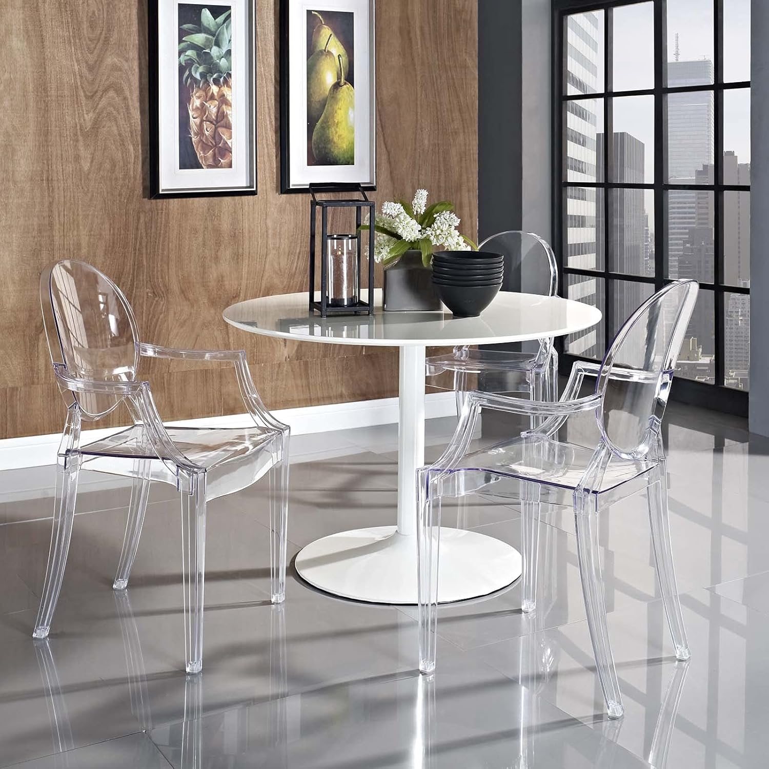 Modway Casper Modern Acrylic Dining Room Arm Chair