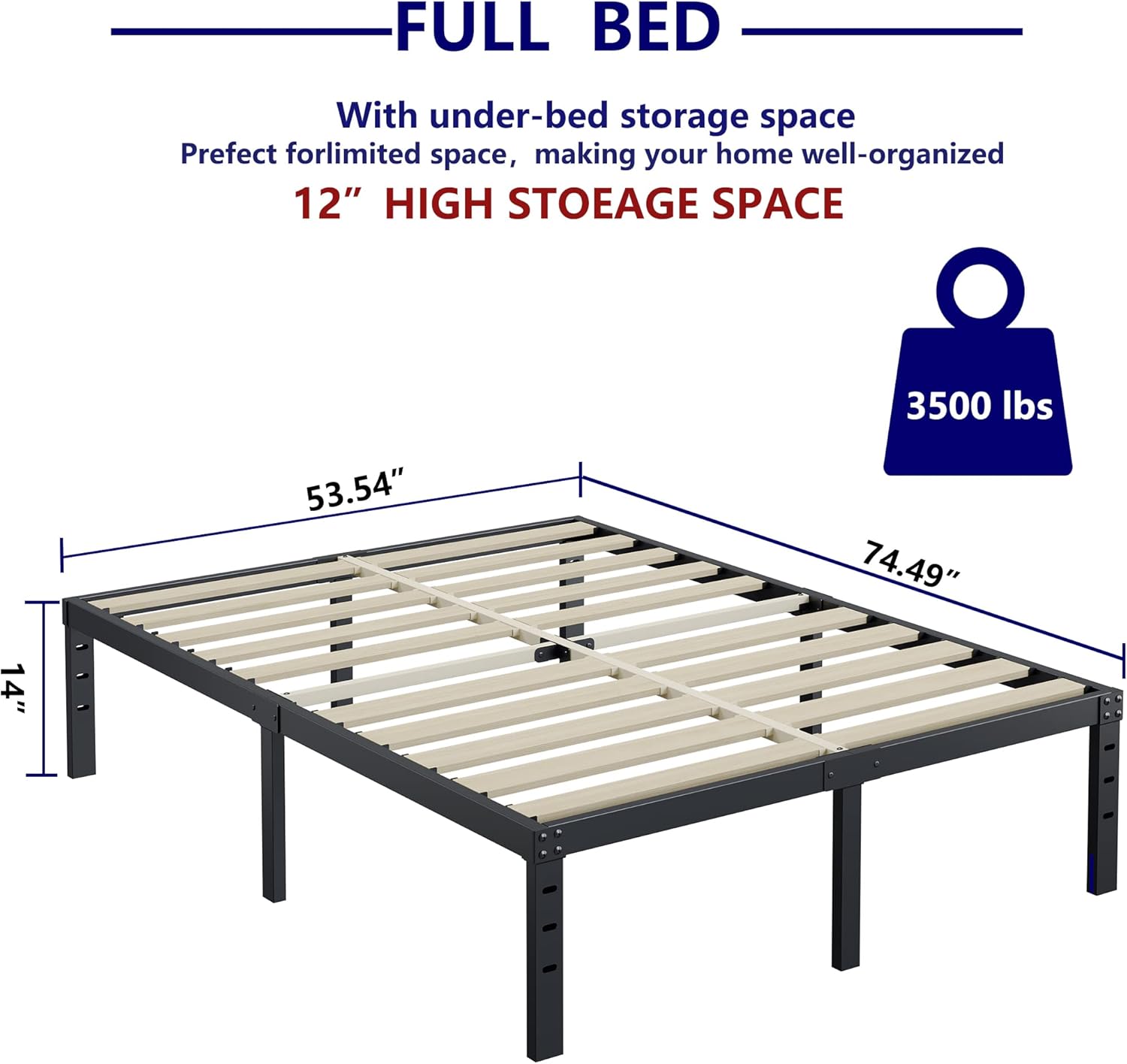 ZIYOO Full Size Bed Frame
