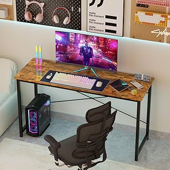 Sweetcrispy 32'' Small Computer Desk – Rustic Brown