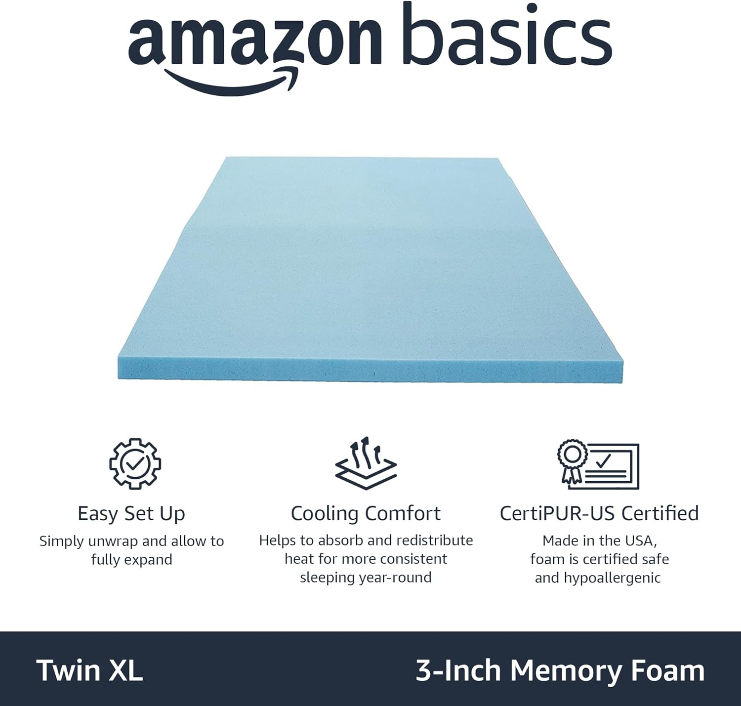 Amazon Basics Twin XL Mattress Topper