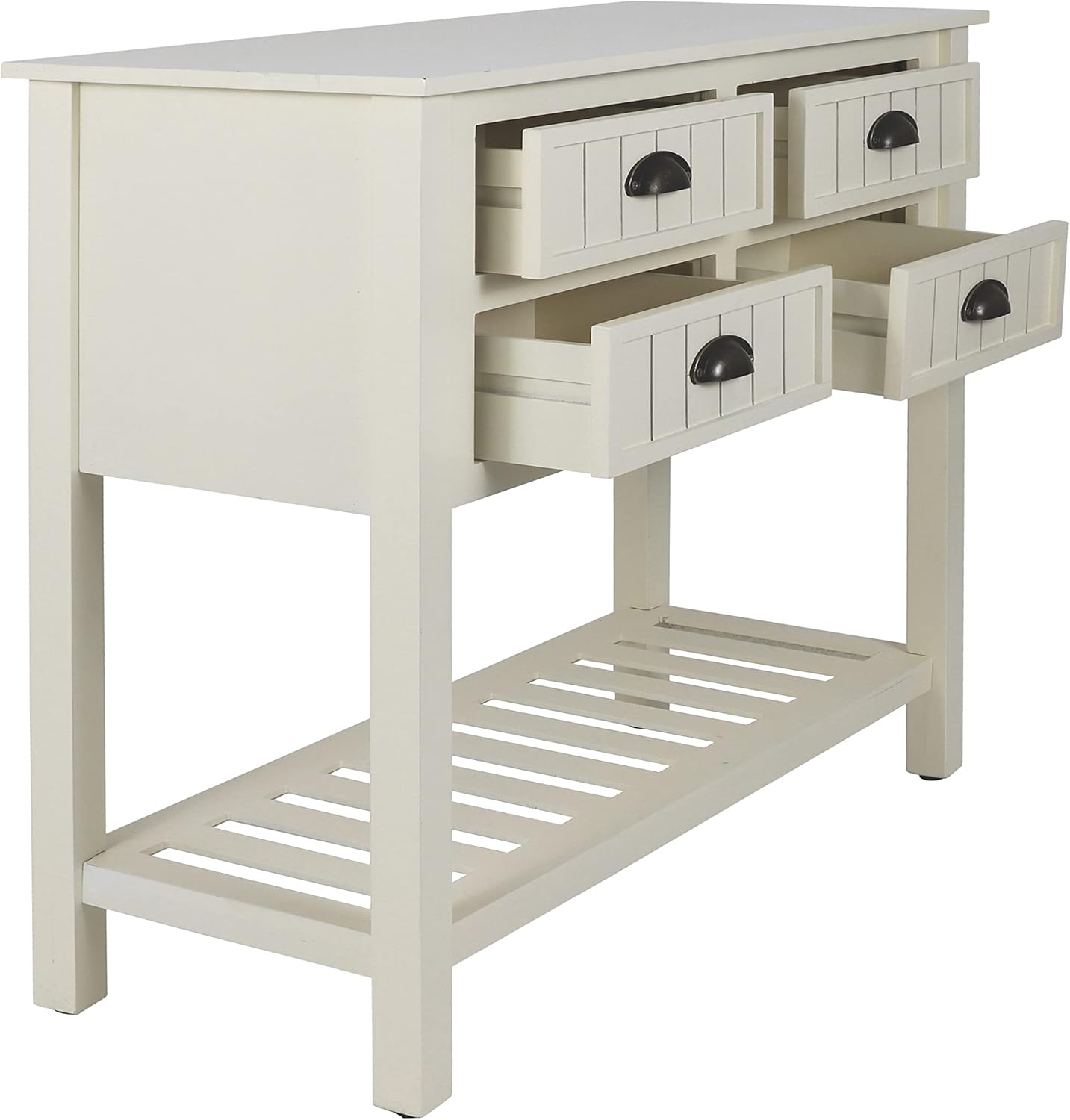 Bailey Bead Board Four-Drawer Wood Console Table