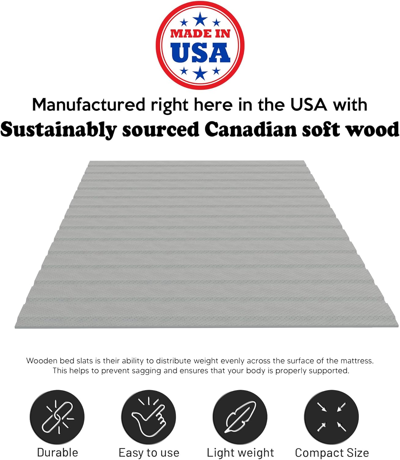 Continental Sleep 0.75-Inch Standard Mattress Support Wooden Bunkie Board