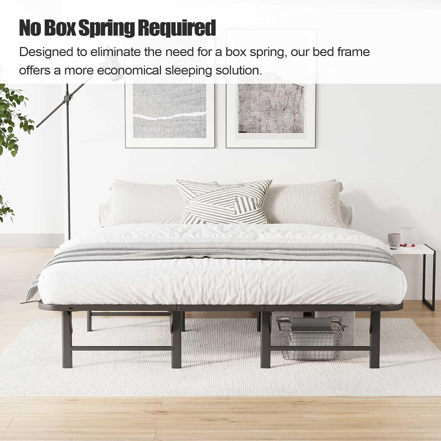 ZIYOO Heavy Duty Full Size Folding Bed Frame