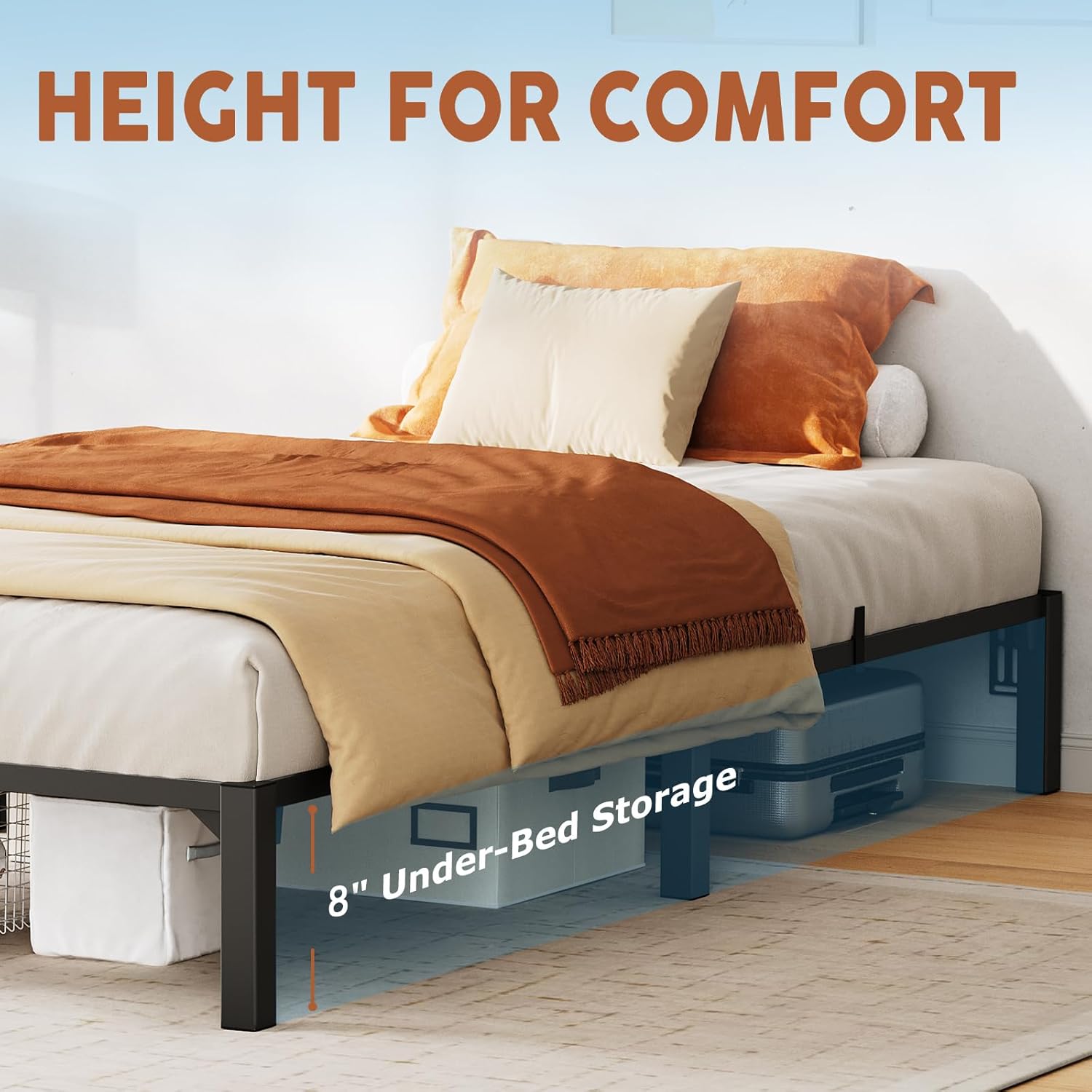 GAOMON Bed Frame Twin Size