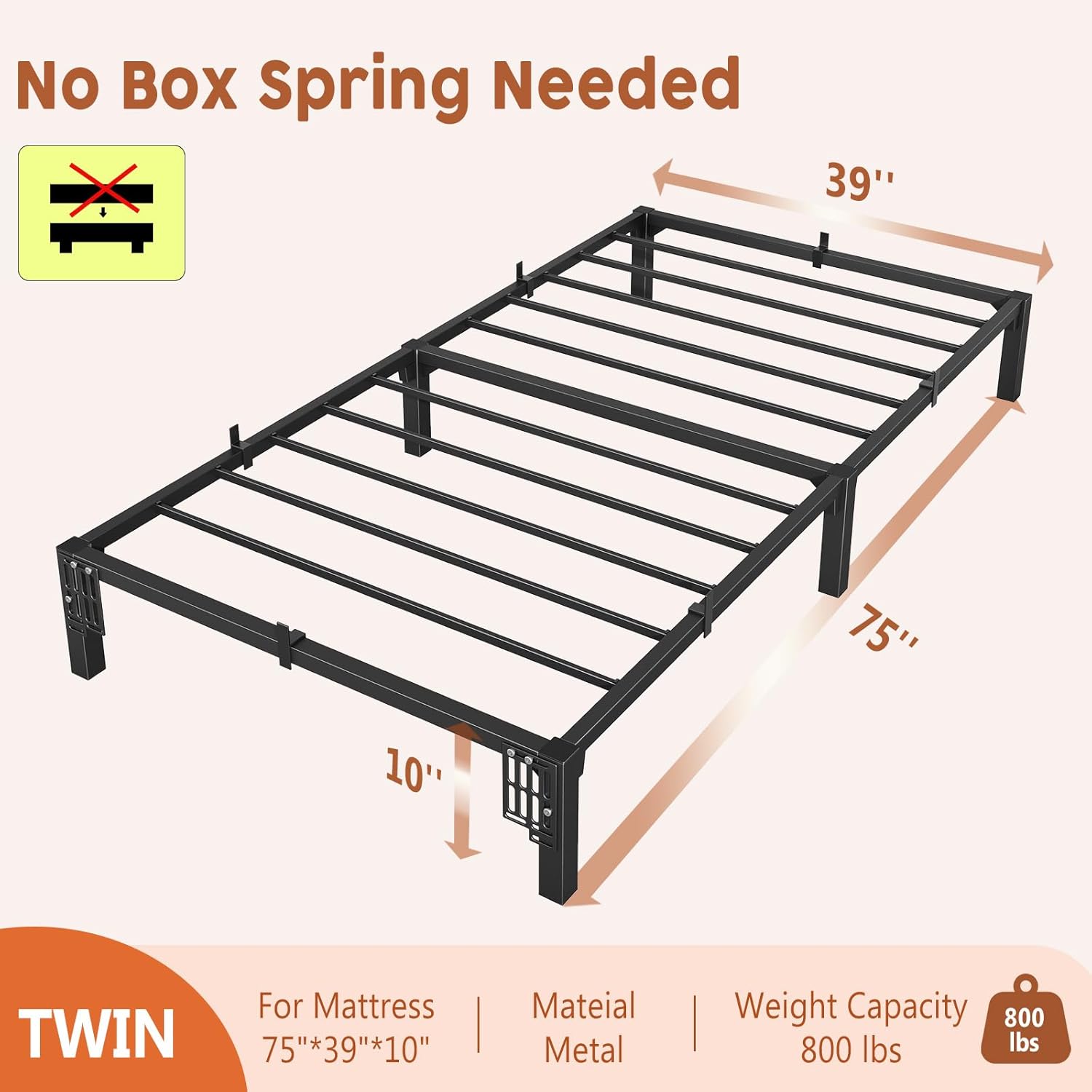 GAOMON Bed Frame Twin Size
