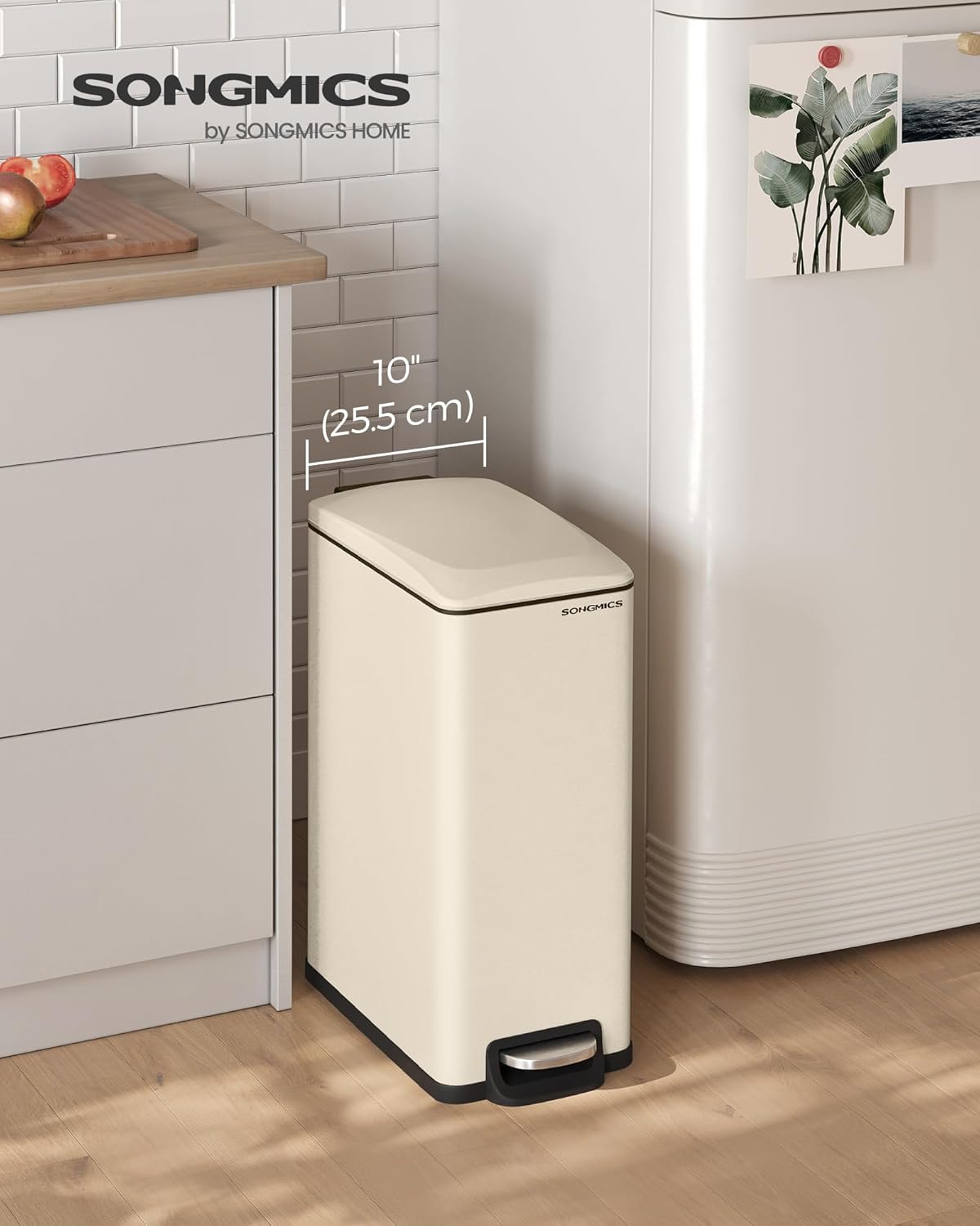SONGMICS Slim Trash Can