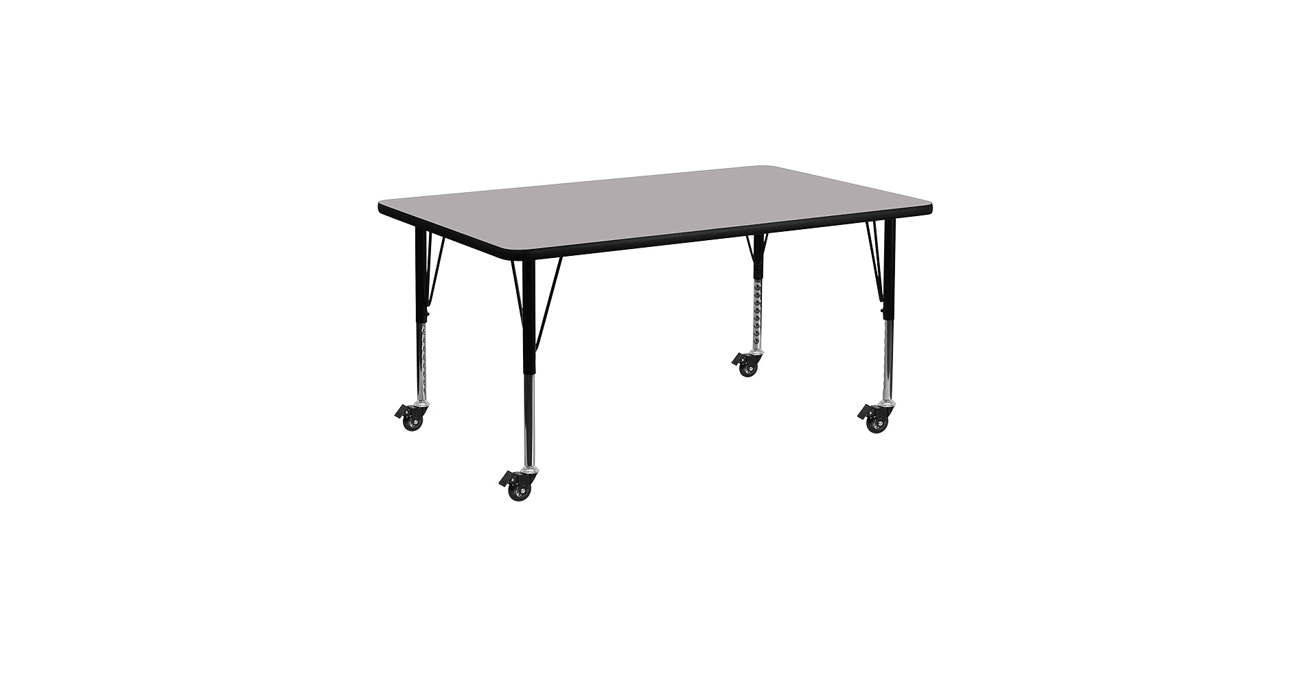 Flash Furniture Adjustable Grey Activity Table, 30" x 72"