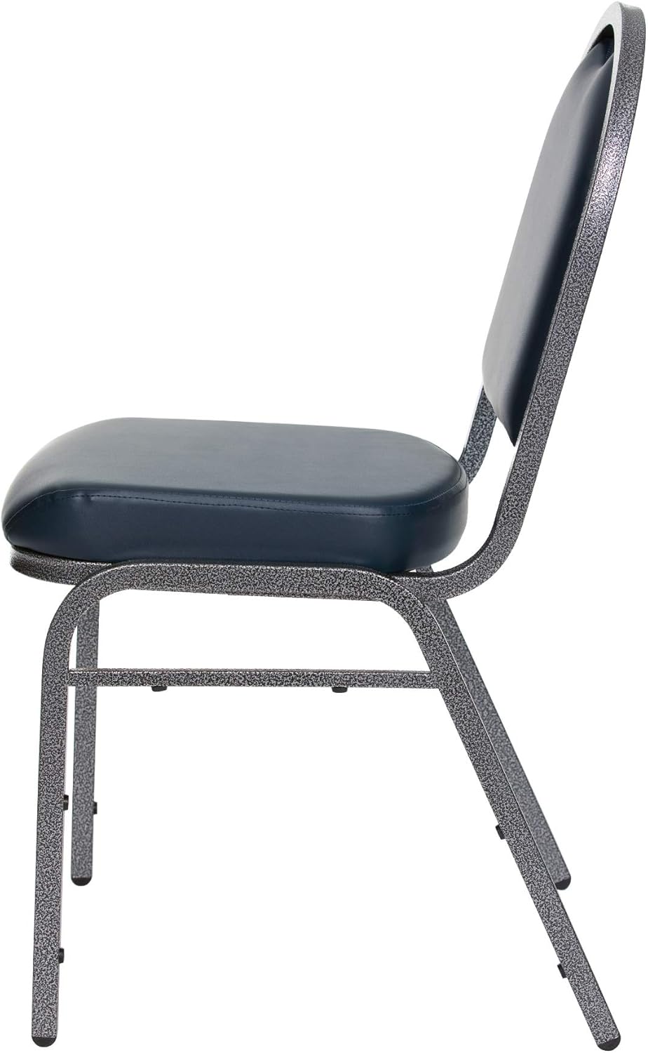 OEF Furnishings (Pack of 2) Premium Vinyl Upholstered Stack Banquet Chair