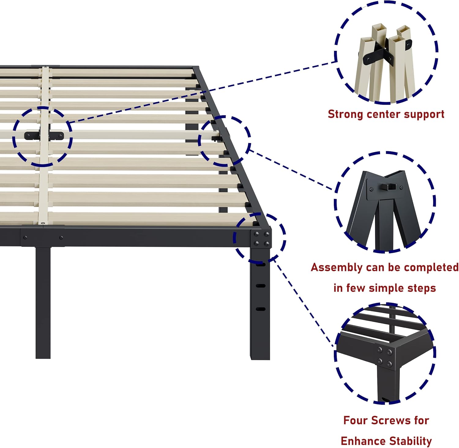 ZIYOO Full Size Bed Frame