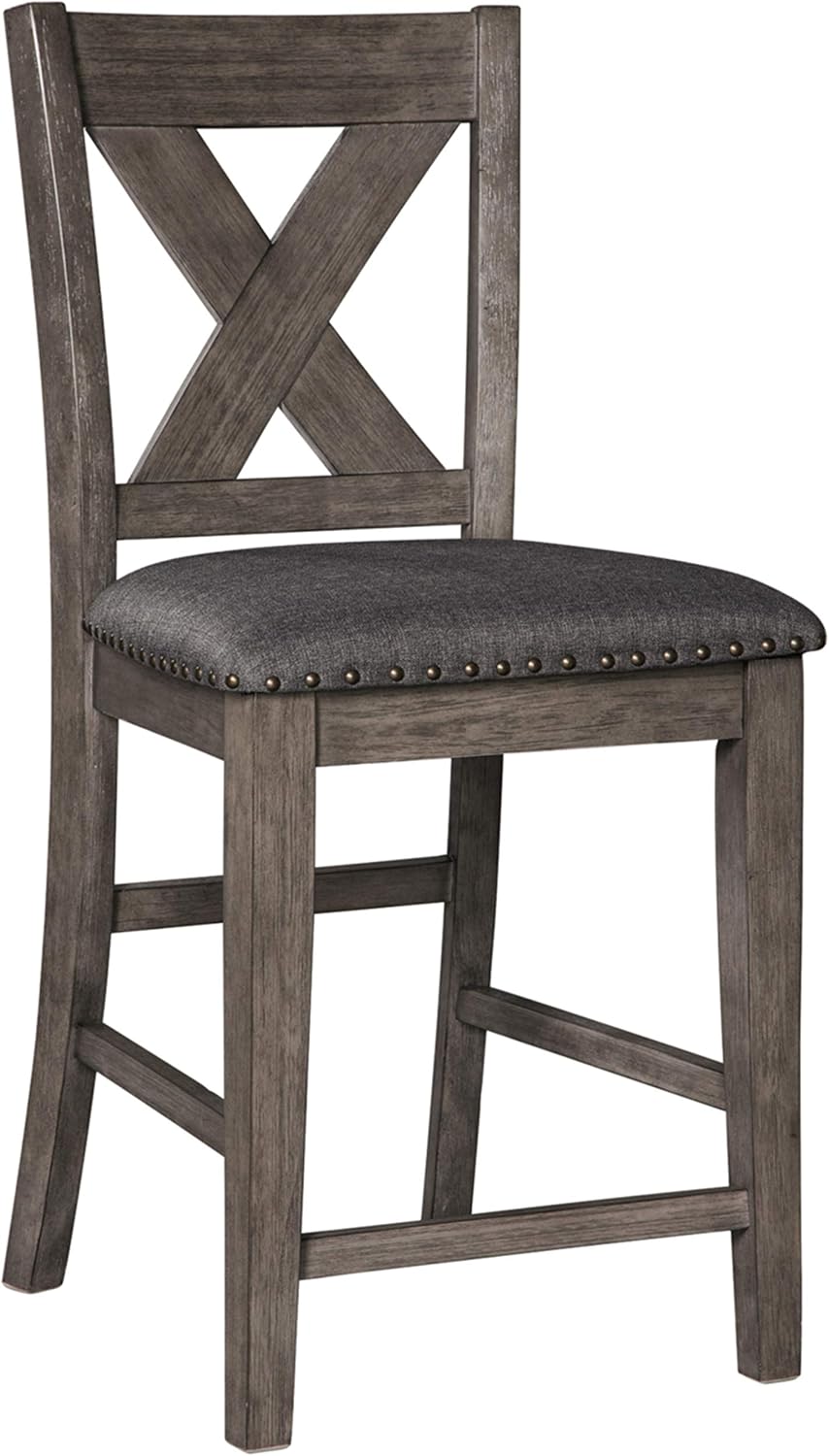 Ashley Caitbrook Rustic 24.63" Counter Height Upholstered Barstool