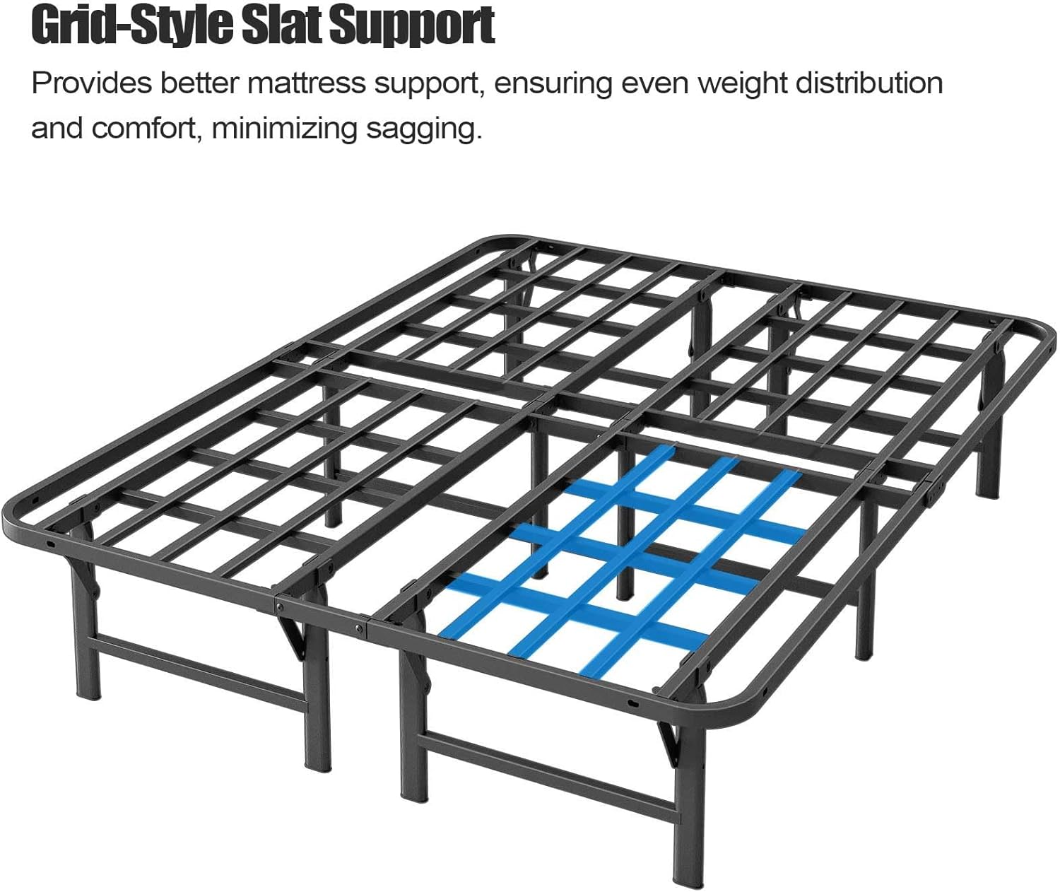 ZIYOO Heavy Duty Full Size Folding Bed Frame