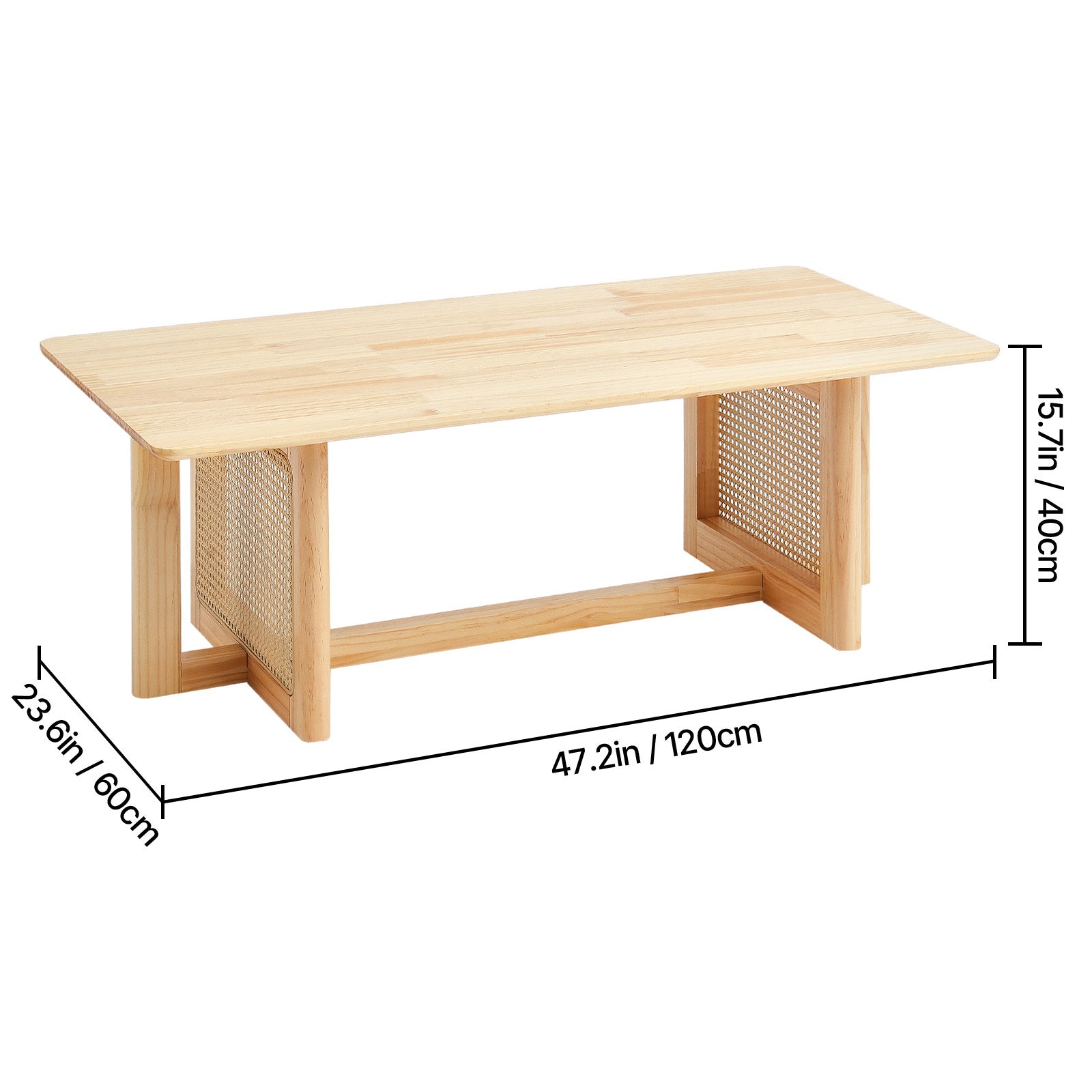 VEVOR Rattan Coffee Table