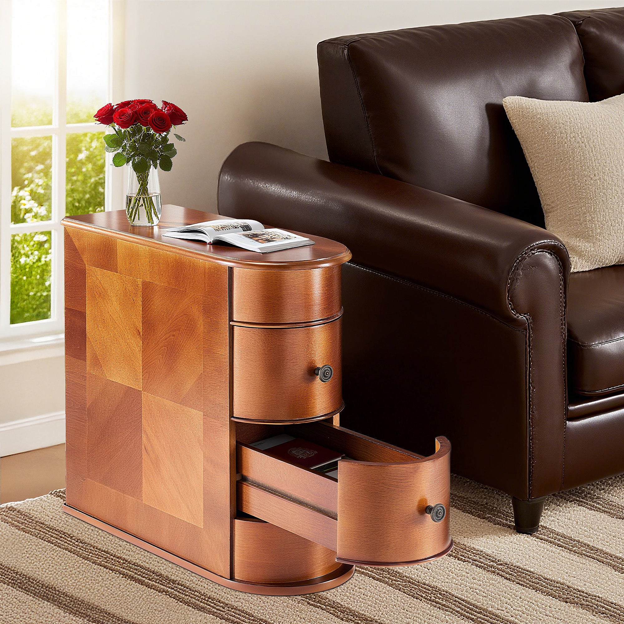 JHK 2-Drawer Side Table