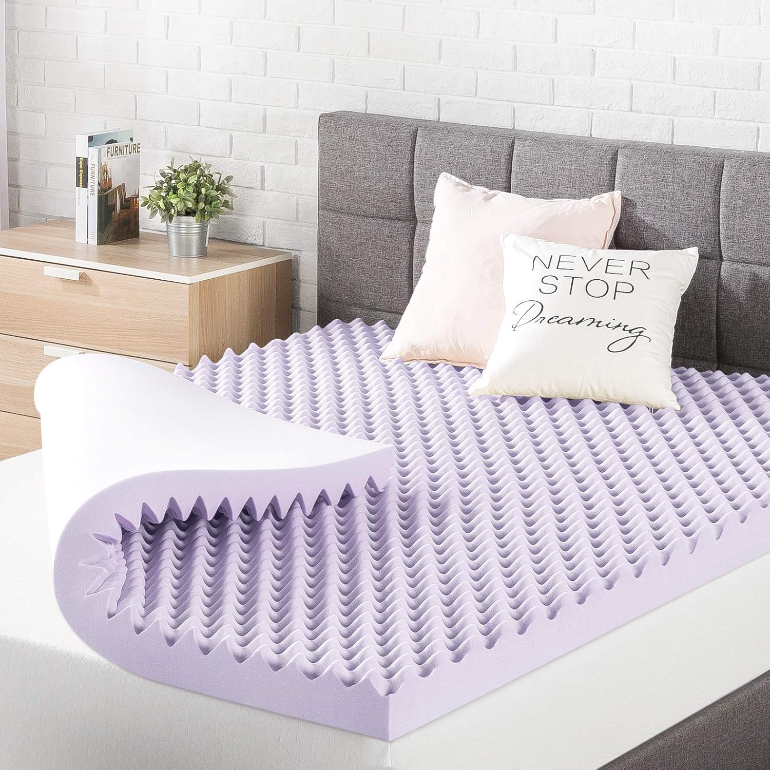 Best Price Full Size Mattress 3 Inch Egg Crate Memory Foam Mattress