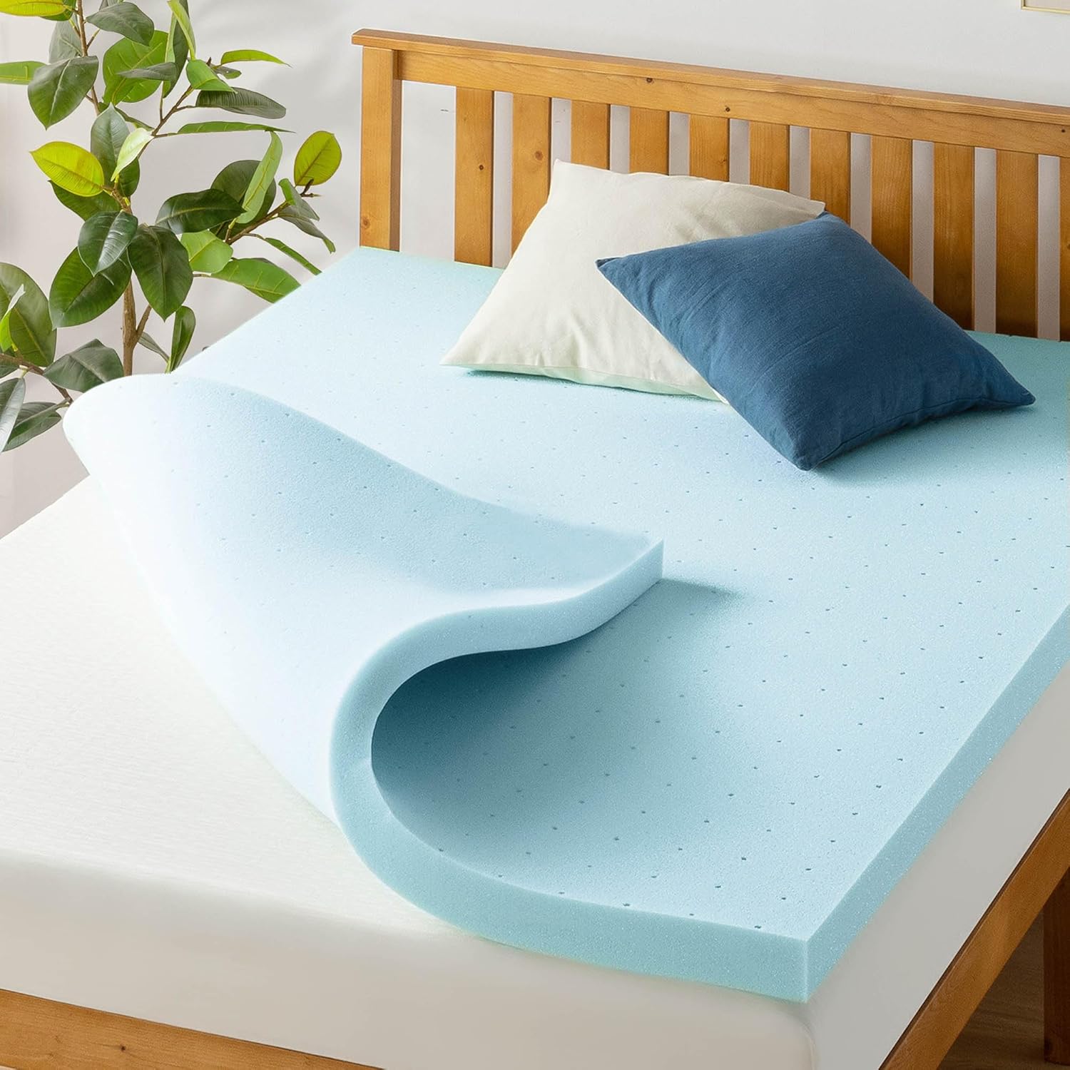 Best Price Mattress Full Size 3 Inch Ventilated Memory Foam Mattress Topper